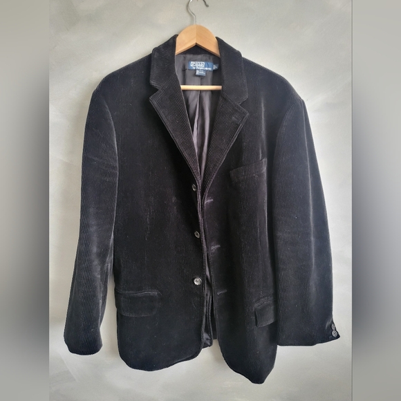 Polo Ralph Lauren Other - Vintage Polo by Ralph Lauren Men’s Corduroy Jacket Sport Coat Sz L Black